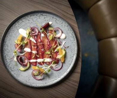 Ashdown Park Hotel - Dining, beetroot & salmon